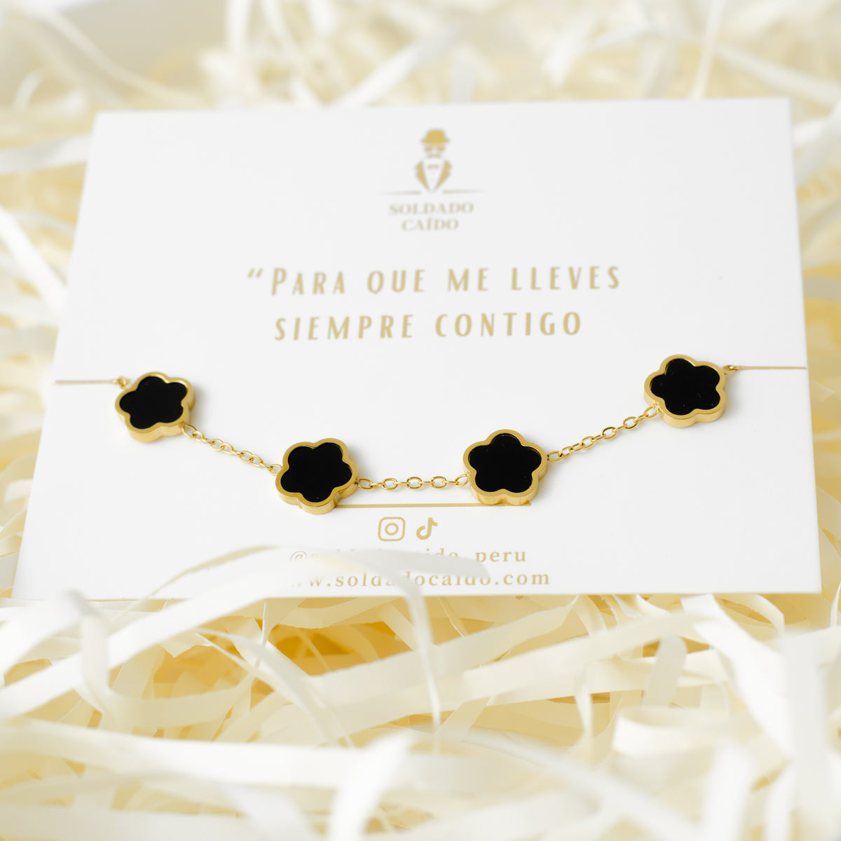 Set Trebol - Negro - Acero Inoxidable